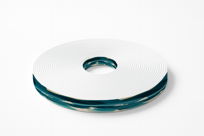 BioThane imprimé – Motif Vagues bleu canard & écume