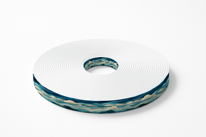 BioThane imprimé – Motif Vagues bleues & écume