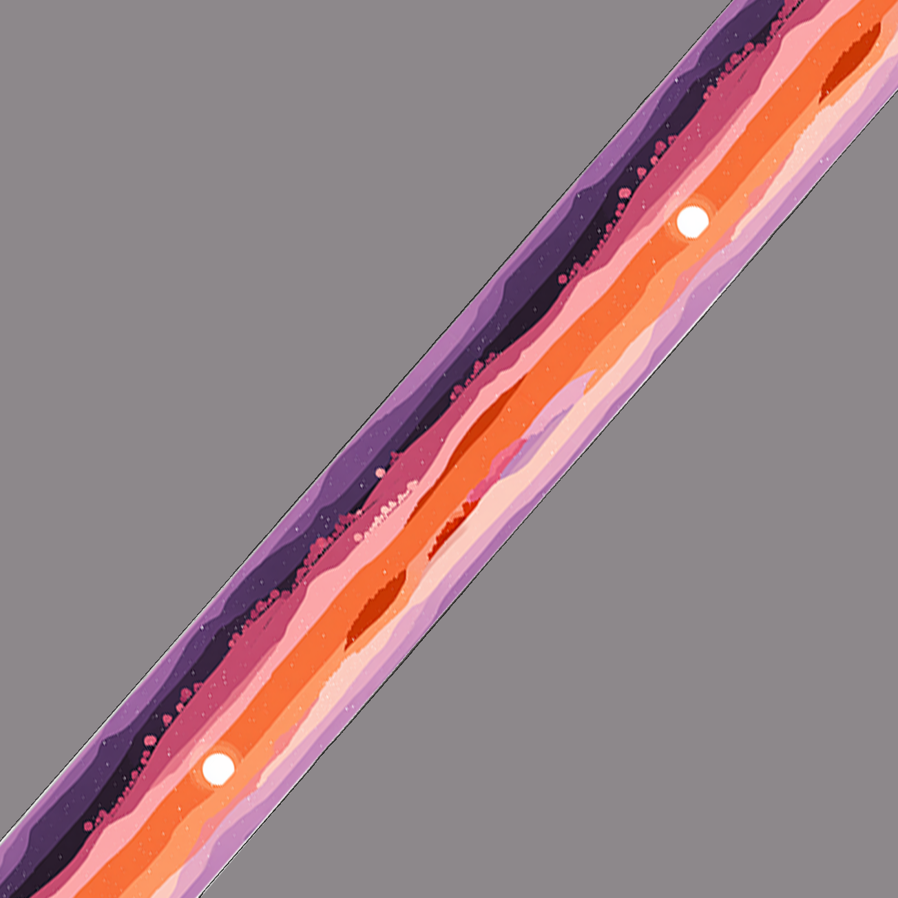 BioThane imprimé – Dégradé solaire rose, violet & orange