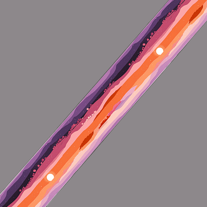 BioThane imprimé – Dégradé solaire rose, violet & orange