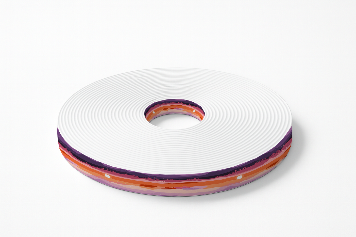 BioThane imprimé – Dégradé solaire rose, violet & orange