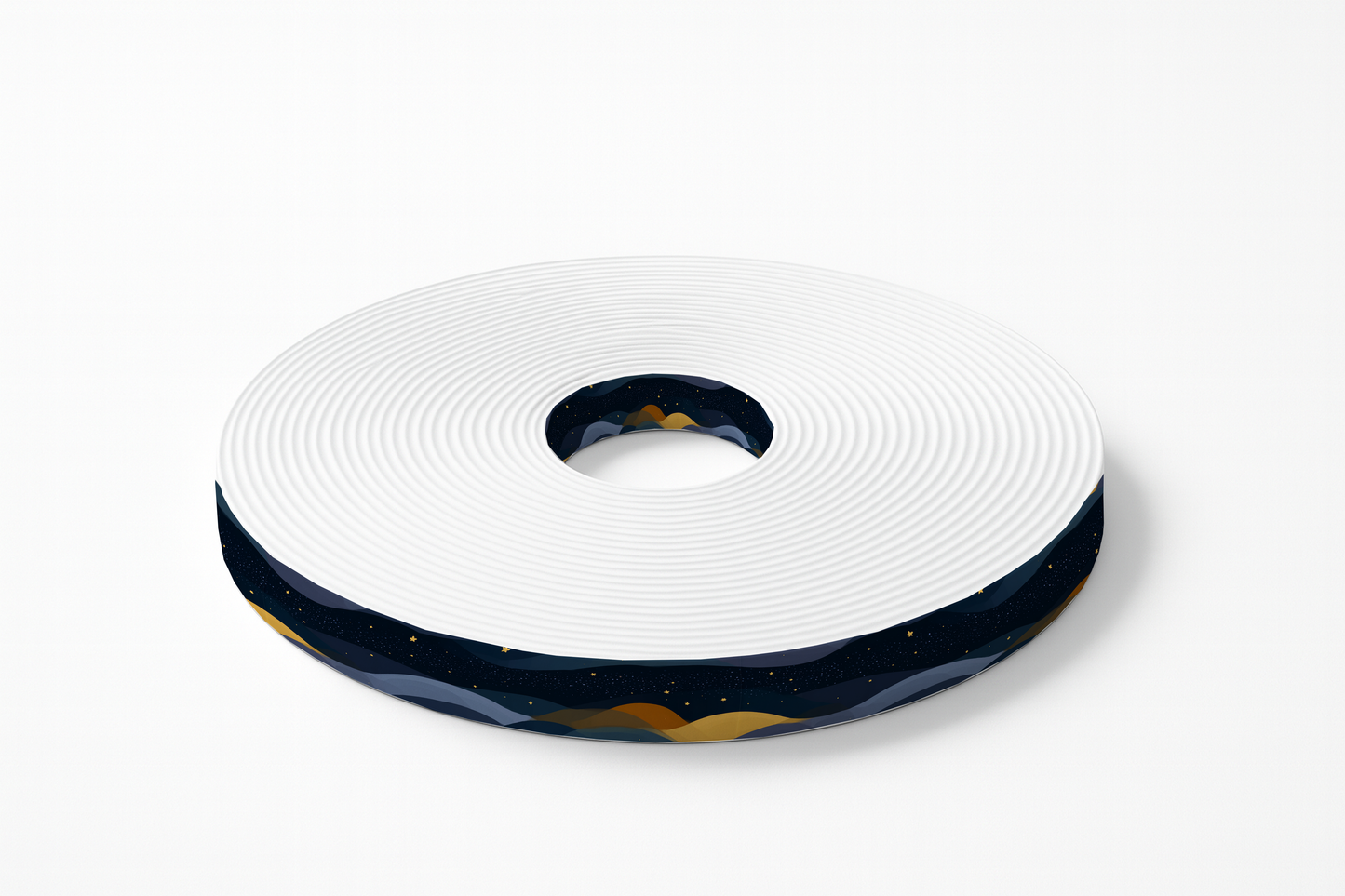BioThane imprimé – Nuit étoilée bleu profond & reflets dorés