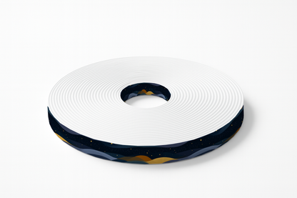 BioThane imprimé – Nuit étoilée bleu profond & reflets dorés