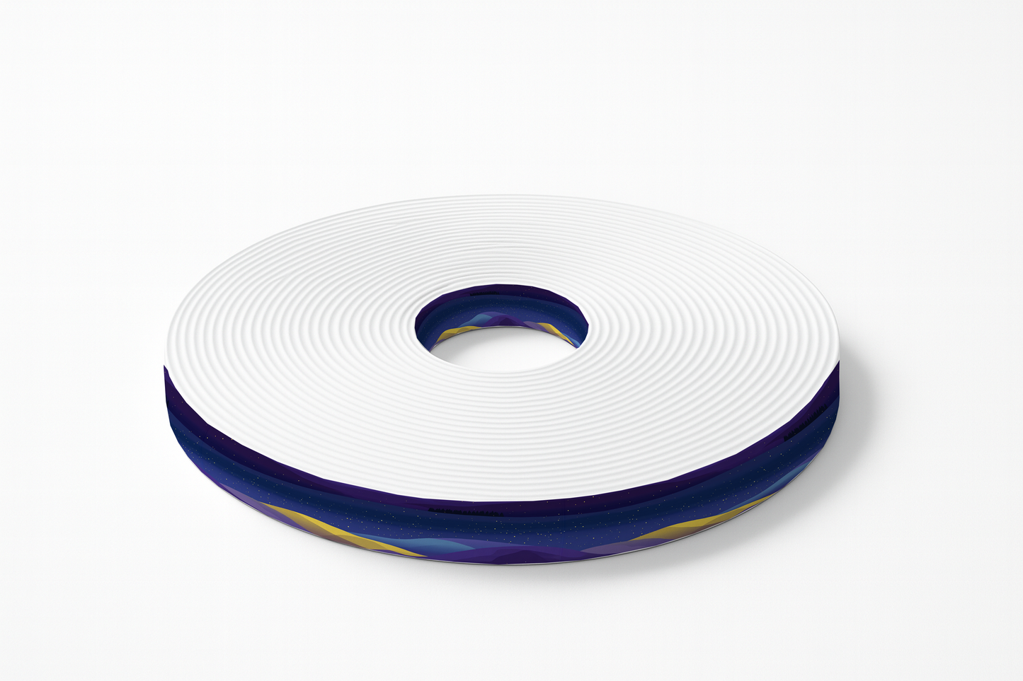 BioThane imprimé – Galaxie nocturne violette & éclats dorés