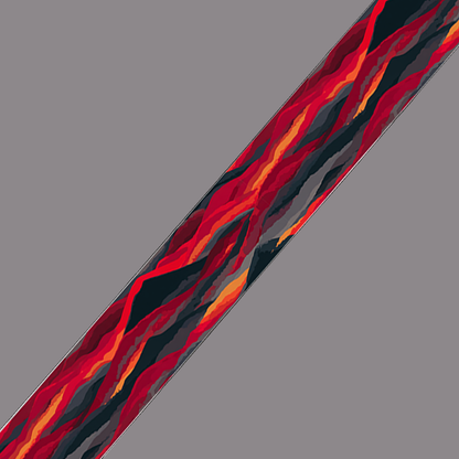 ioThane imprimé – “Coulées de Lave” (Rouge / Orange / Noir)