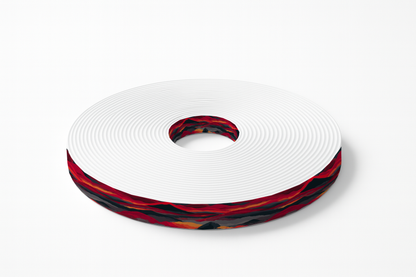 ioThane imprimé – “Coulées de Lave” (Rouge / Orange / Noir)