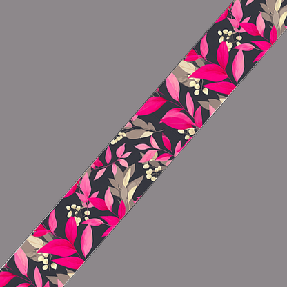 BioThane imprimé – “Floral Night Fuchsia”