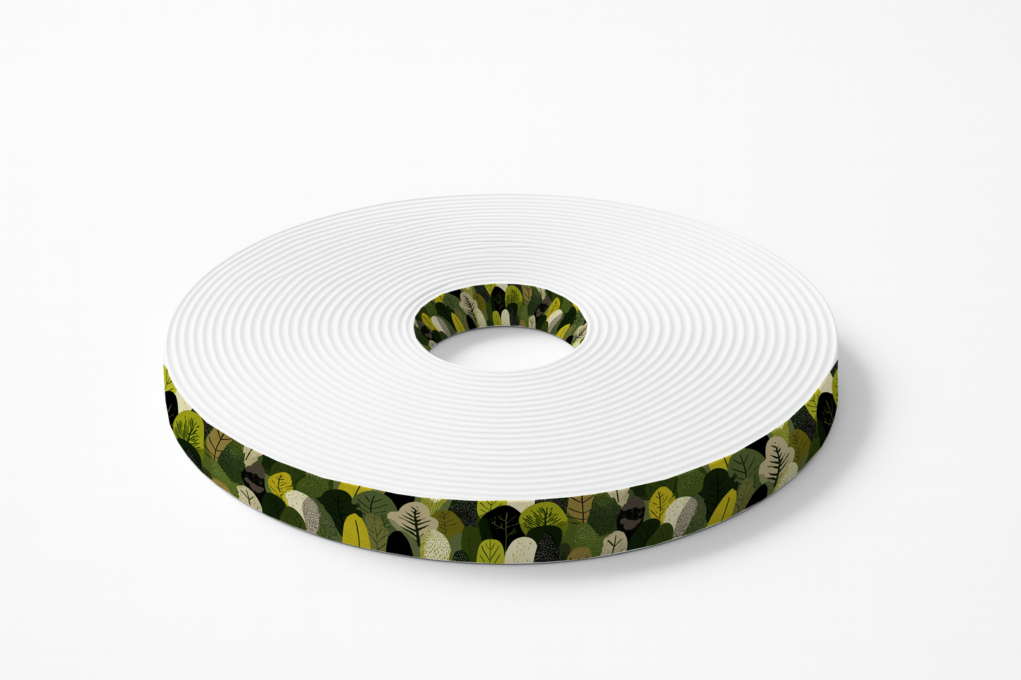 BioThane imprimé – “Feuillage Vert Olive & Anis”