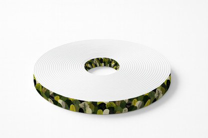 BioThane imprimé – “Feuillage Vert Olive & Anis”