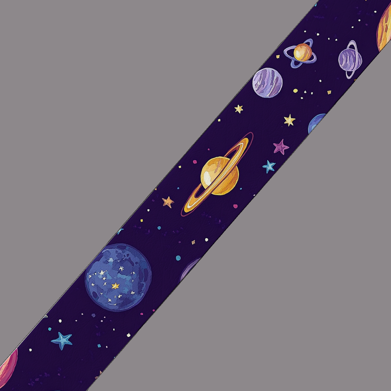 BioThane® imprimé – Planètes & Galaxie colorée