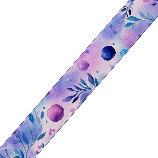 BioThane imprimé - Feuillage cosmique aquarelle