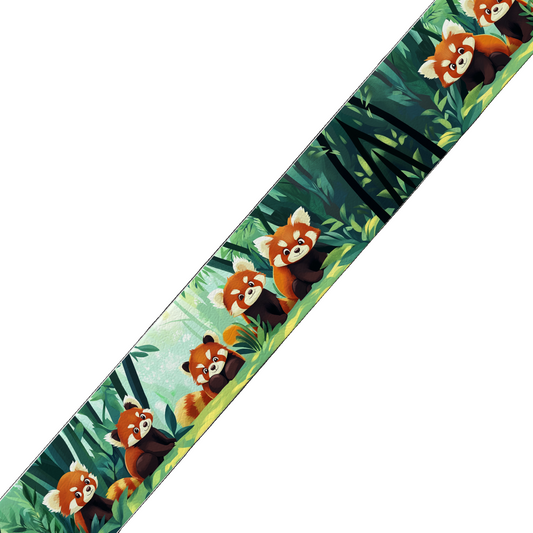 BioThane® imprimé - Pandas roux mignons dans la jungle