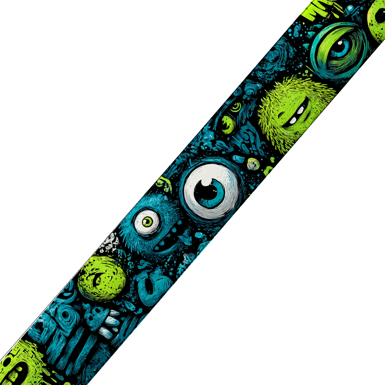Collier large pour chien en BioThane® imprimé – Collection monstres et créatures imaginaires– 25mm