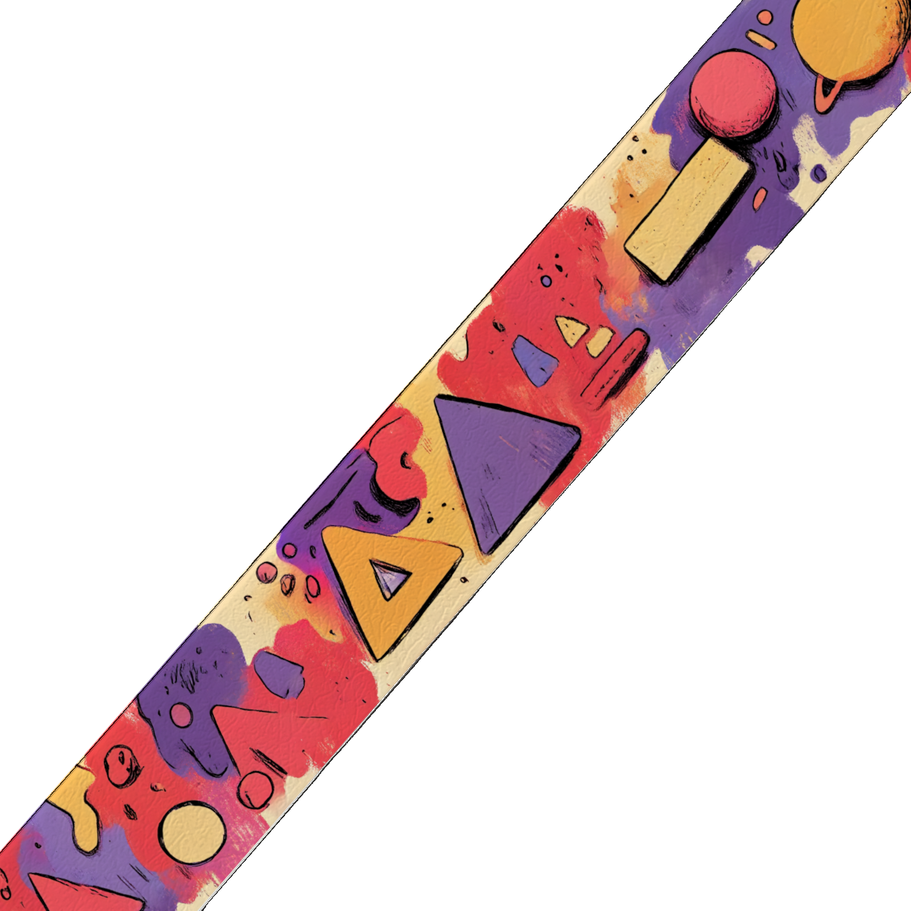 Collier large pour chien en BioThane® imprimé – Collection abstrait – 38mm