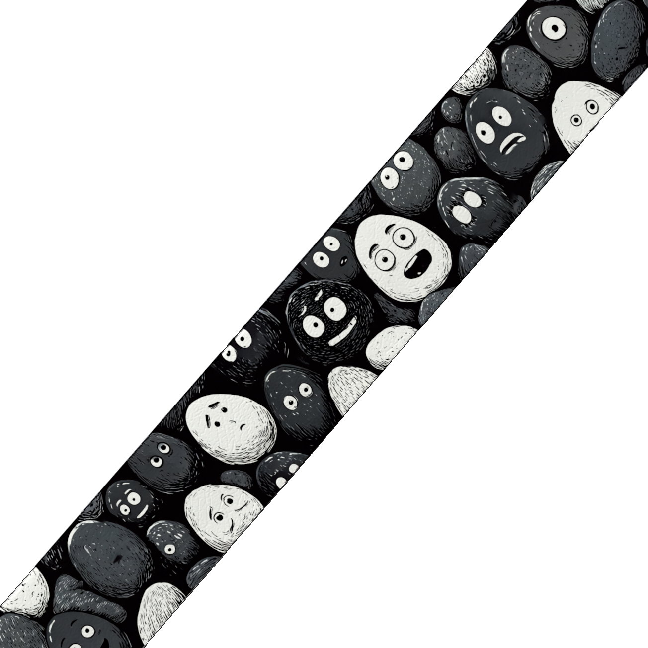 Collier bicolore large pour chien en BioThane® imprimé – Collection pop art– 38/25 mm