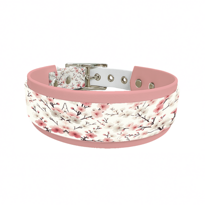 Collier double large pour chien en BioThane® imprimé – Collection plantes et fleurs – 25/19 mm