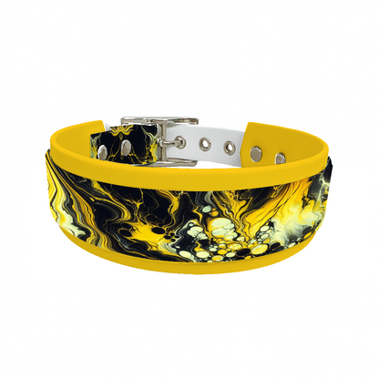 Collier double large pour chien en BioThane® imprimé – Collection abstrait – 38/25 mm