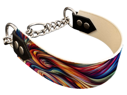Martingale pour chien en BioThane® imprimé – Collection abstrait – 38mm