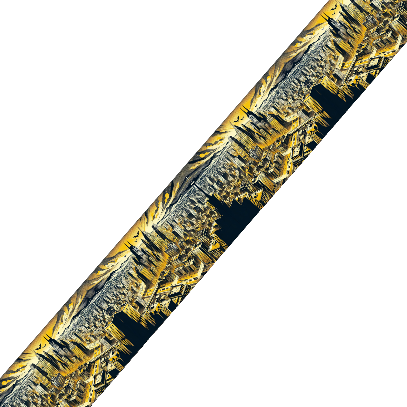 Collier bicolore large pour chien en BioThane® imprimé – Collection pop art– 38/25 mm