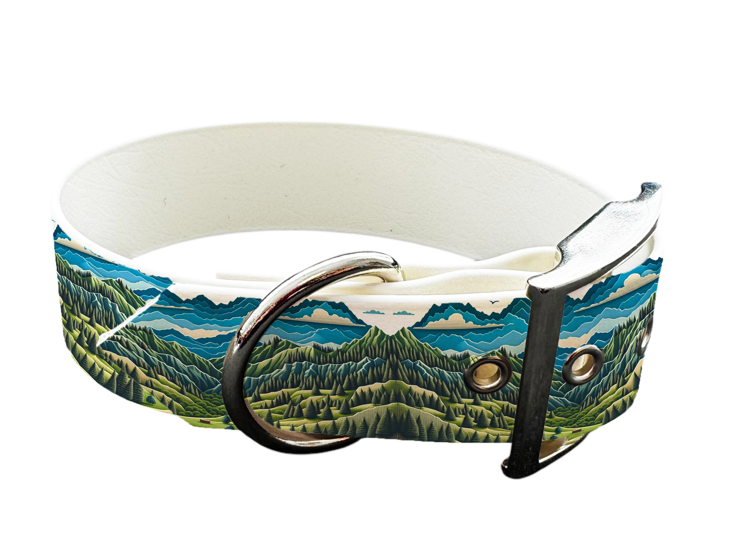 Collier large pour chien en BioThane® imprimé – Collection paysage– 25mm