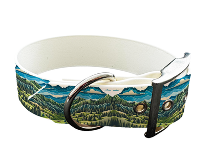 Collier large pour chien en BioThane® imprimé – Collection paysage– 25mm