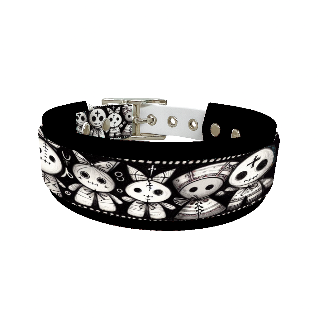 Collier double large pour chien en BioThane® imprimé – Collection Halloween– 38/25 mm