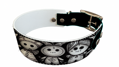 Collier bicolore large pour chien en BioThane® imprimé – Collection Halloween– 38/25 mm