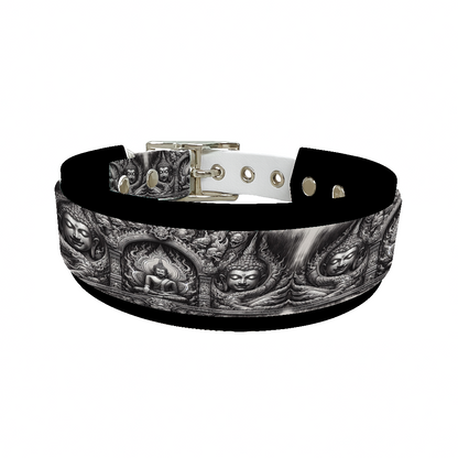 Collier double large pour chien en BioThane® imprimé – Collection Tribal – 25/19 mm