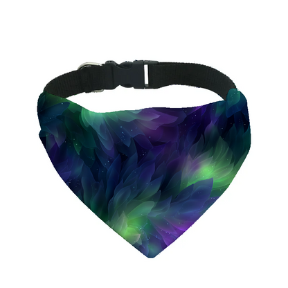 Bandana pour chien Galaxie – 4 tailles (S, M, L, XL) – Collier inclus & compatible BioThane