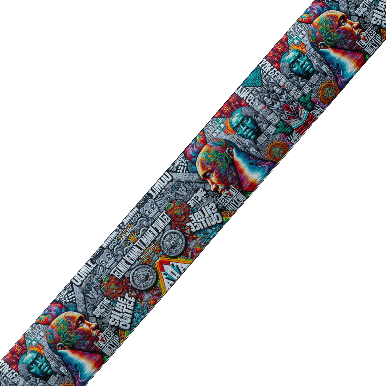 Collier bicolore large pour chien en BioThane® imprimé – Collection pop art– 38/25 mm