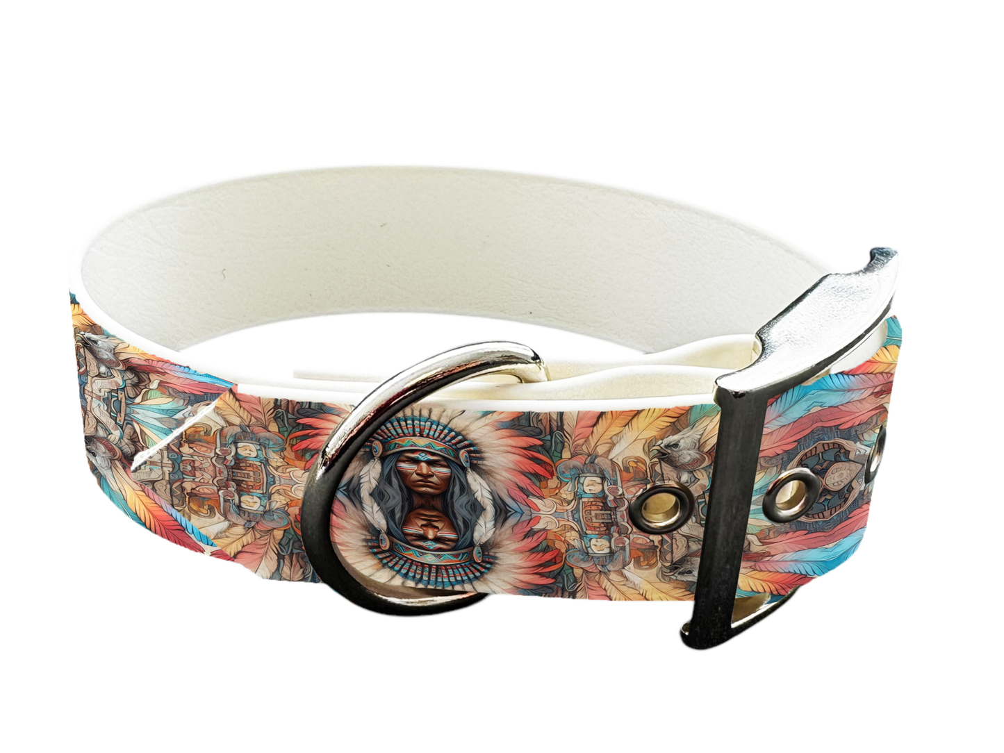 Collier large pour chien en BioThane® imprimé – Collection Tribal – 19mm