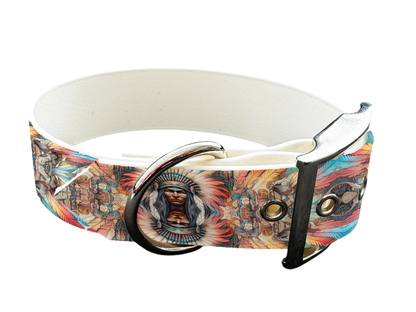 Collier large pour chien en BioThane® imprimé – Collection Tribal – 19mm
