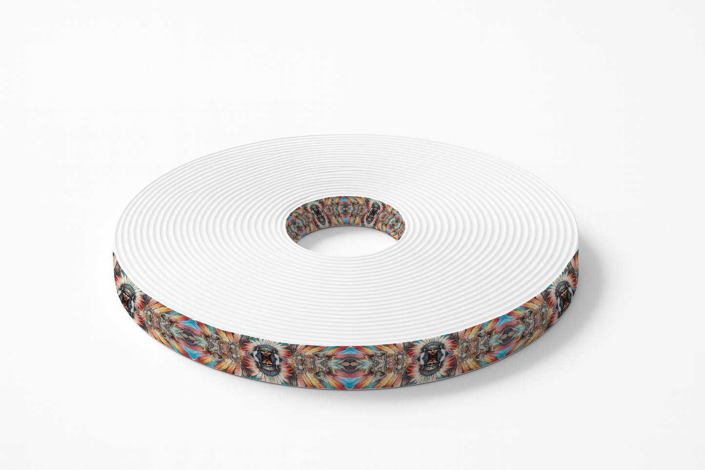 BioThane® imprimé – Chef Amérindien & Plumes