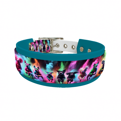 Collier double large pour chien en BioThane® imprimé – Collection chiens– 38/25 mm