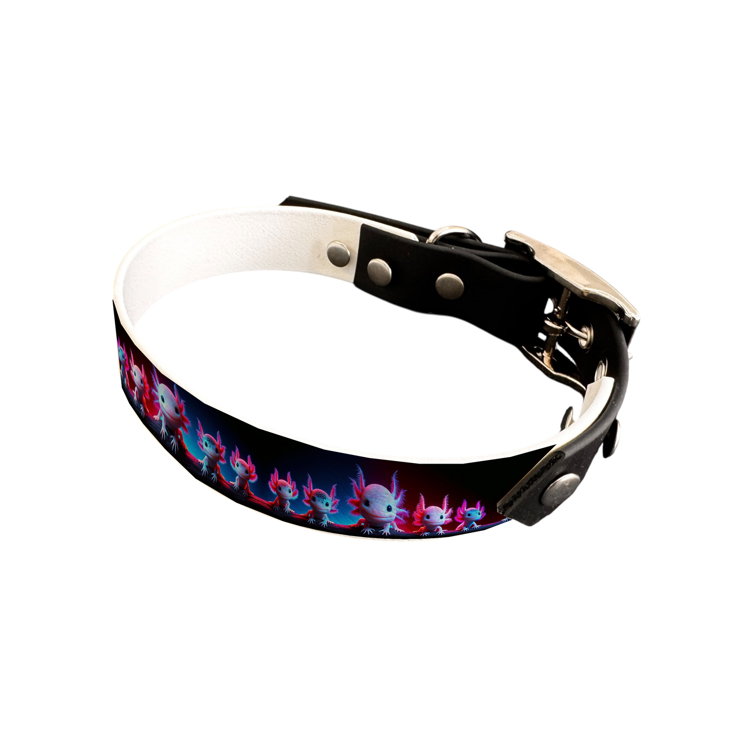 Collier bicolore large pour chien en BioThane® imprimé – Collection animaux sauvages– 25 mm