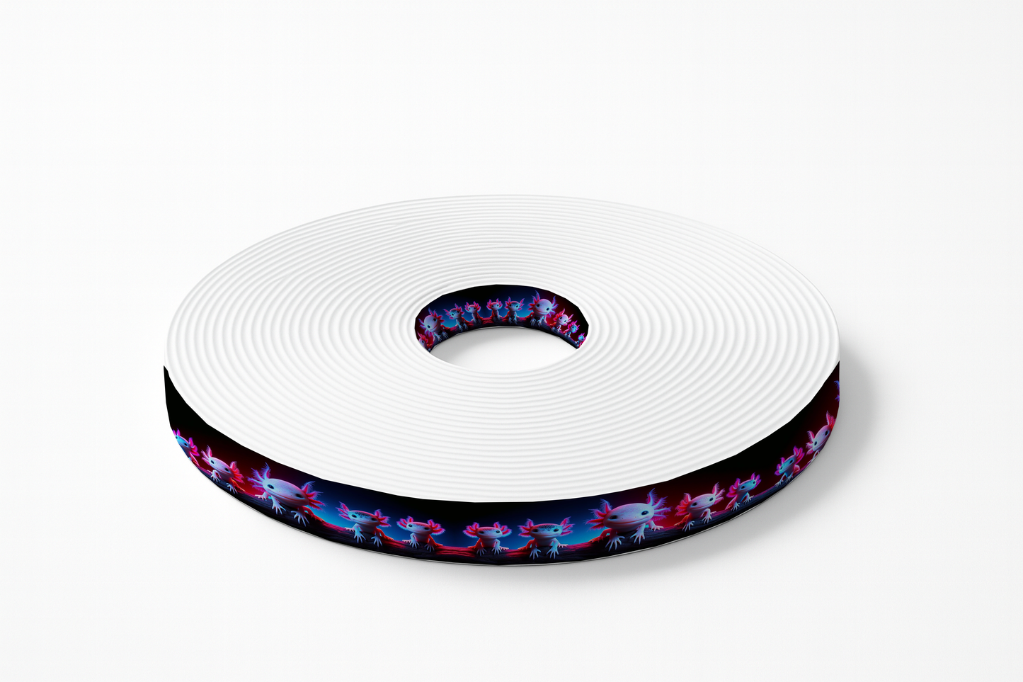 BioThane imprimé - Axolotl néon & fond galactique