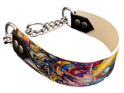Martingale pour chien en BioThane® imprimé – Collection abstrait – 38mm
