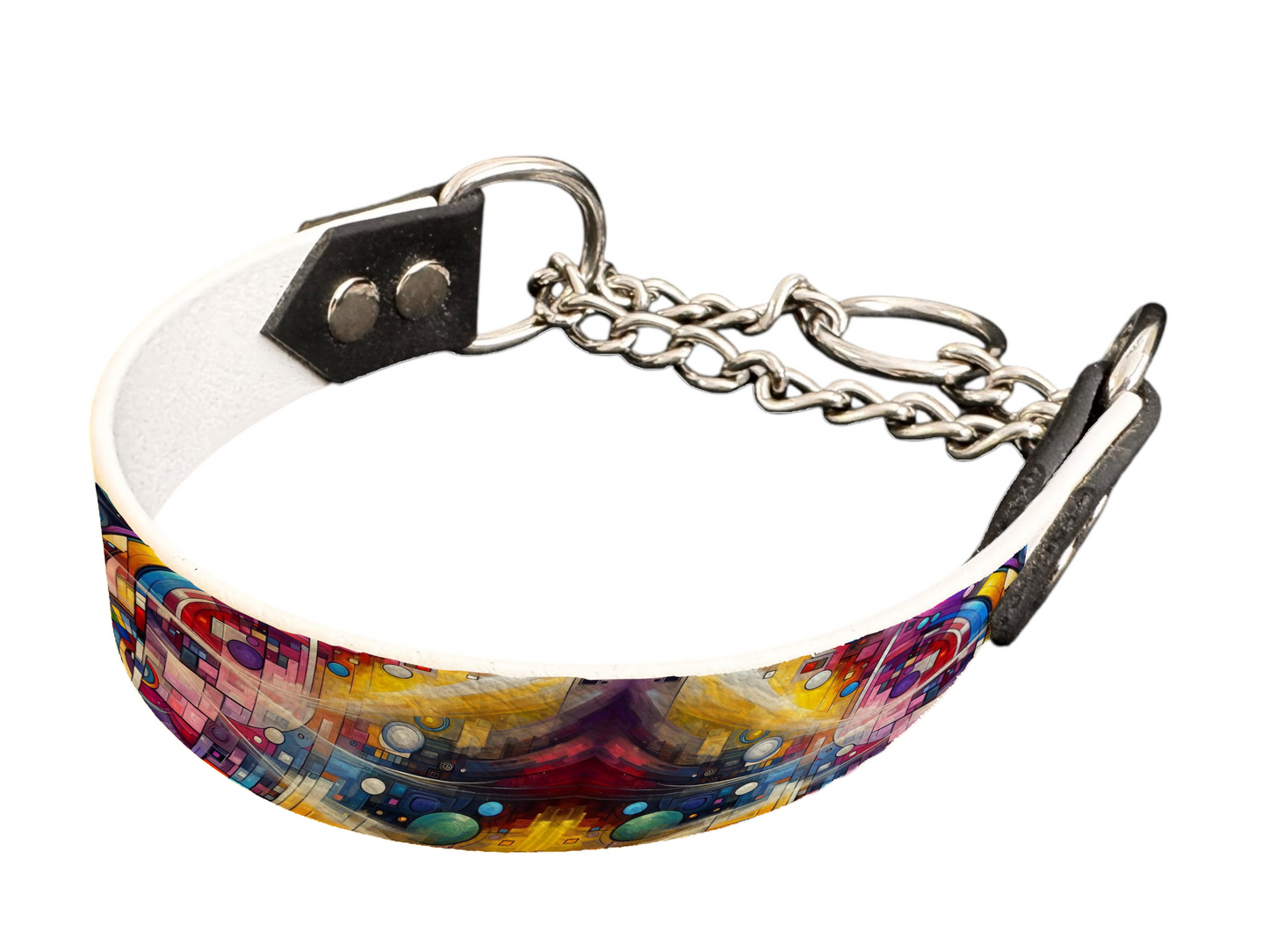 Martingale pour chien en BioThane® imprimé – Collection abstrait – 25mm