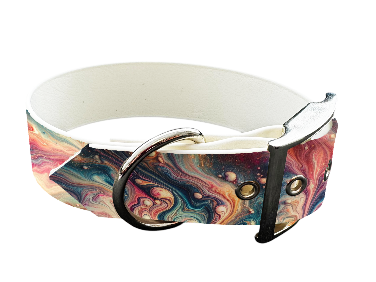 Collier large pour chien en BioThane® imprimé – Collection abstrait – 38mm