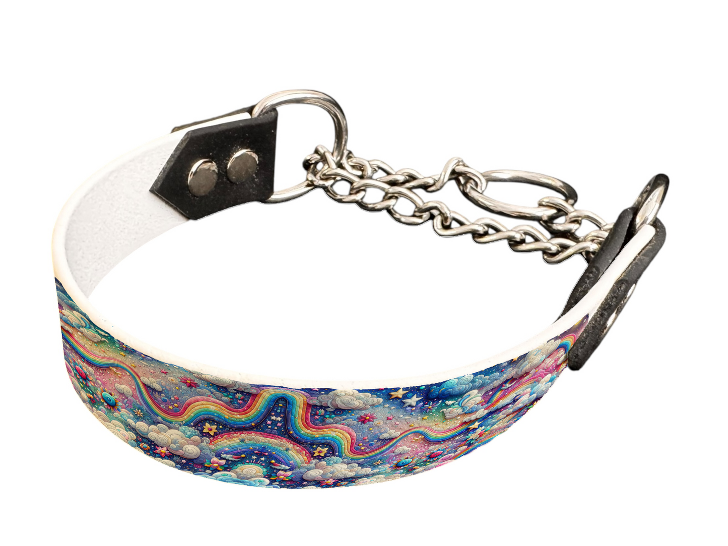 Martingale pour chien en BioThane® imprimé – Collection nuages– 25mm
