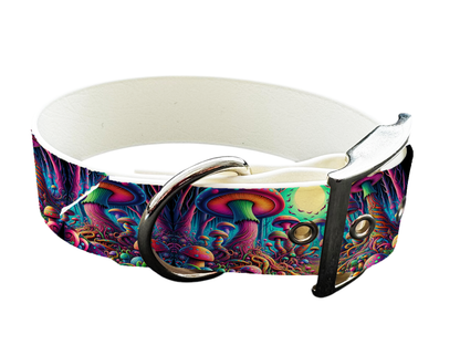 Collier large pour chien en BioThane® imprimé – Collection forêt enchantée – 25mm