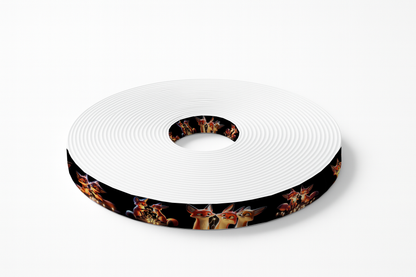 BioThane imprimé – Motif Renards amoureux à la guirlande