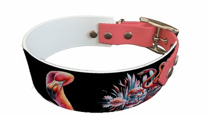 Collier bicolore large pour chien en BioThane® imprimé – Collection animaux sauvages– 38/25 mm