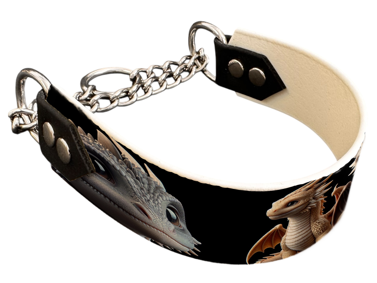 martingale pour chien en BioThane® imprimé – Collection monstres et créatures imaginaires– 38mm