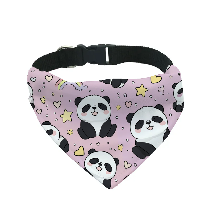 Bandana pour chien kawaii – 4 tailles (S, M, L, XL) – Collier inclus et compatible BioThane