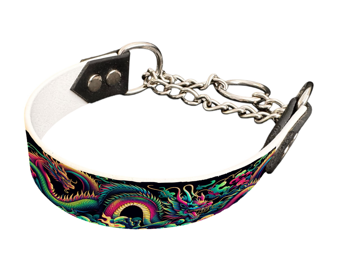 Martingale pour chien en BioThane® imprimé – Collection Tribal – 25mm