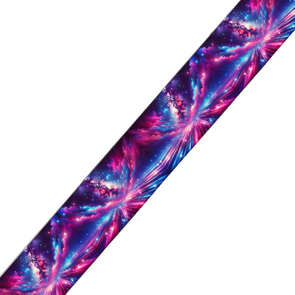 Collier double large pour chien en BioThane® imprimé – Collection galaxie – 38/25 mm