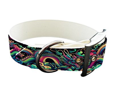 Collier large pour chien en BioThane® imprimé – Collection Tribal – 19mm