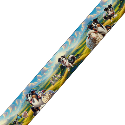 Collier large pour chien en BioThane® imprimé – Collection chiens– 38mm