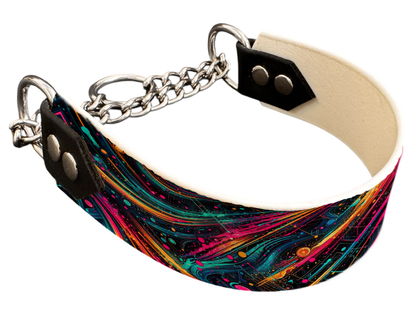 Martingale pour chien en BioThane® imprimé – Collection abstrait – 38mm